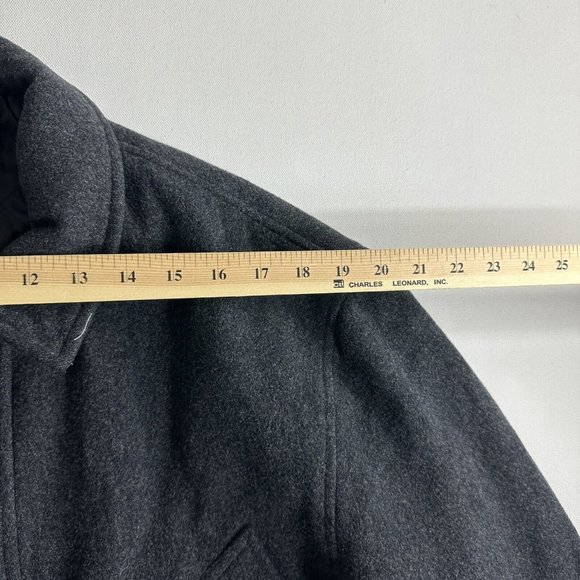 Polo Ralph Lauren Wool Jacket Men Size Large Pea Coat Military Vintage Gray - Picture 12 of 12